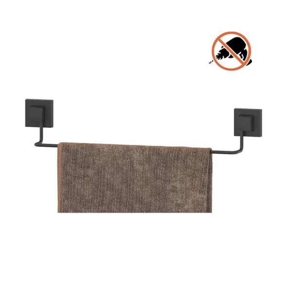 Tekno Tel EF-260 Yapışkanlı Banyo Uzun Havluluk Siyah ürün görseli 1