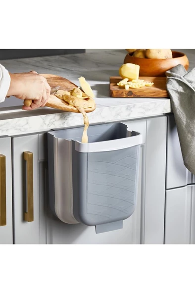 Mithra Life Katlanabilir Askılı Banyo ve Mutfak Tezgahüstü Çöp Kovası MIT1075 ürün görseli 1