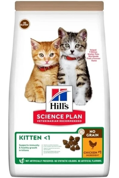 Hill's Tahılsız Tavuklu Yavru Kedi Maması 1,5 KG Açık Mama ürün görseli 1