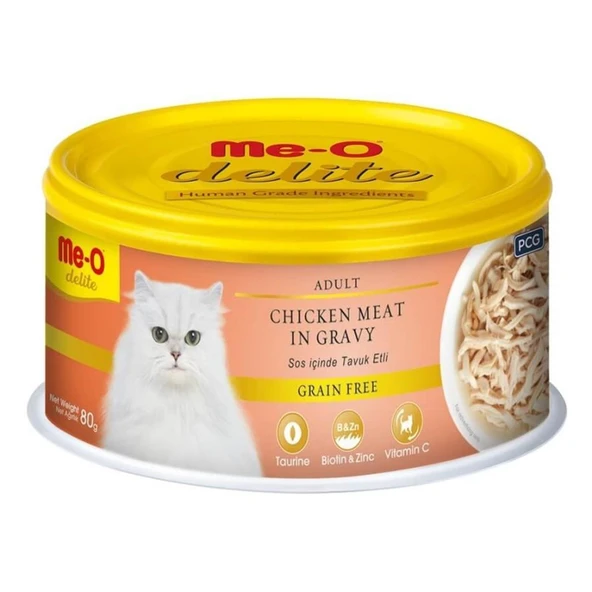 Me-O Delite Tavuklu Tahılsız Kedi Konservesi 80 Gr ürün görseli 1