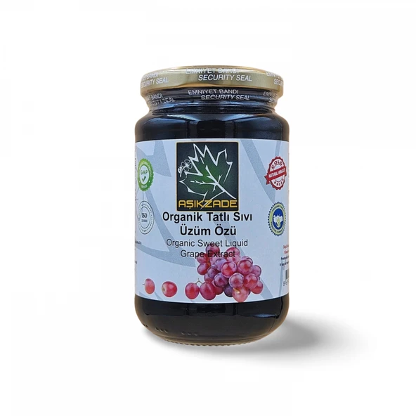 Aşıkzade Organik Tatlı Sıvı Üzüm Özü 370ml 480 G ürün görseli 1