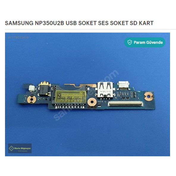 SAMSUNG NP350U2B USB SOKET SES SOKET SD KART ürün görseli 1