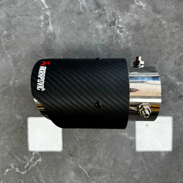 AKRAPOVİÇ Akrapoviç egzoz ucu mat karbon model 90mm - Resim 4