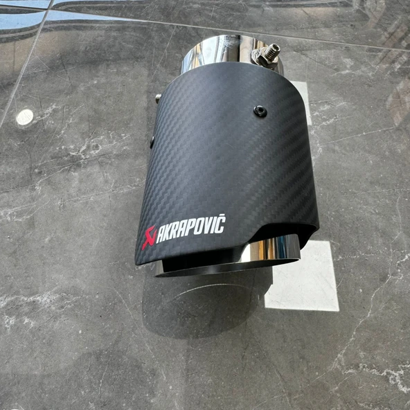 AKRAPOVİÇ Akrapoviç egzoz ucu mat karbon model 90mm - Resim 3