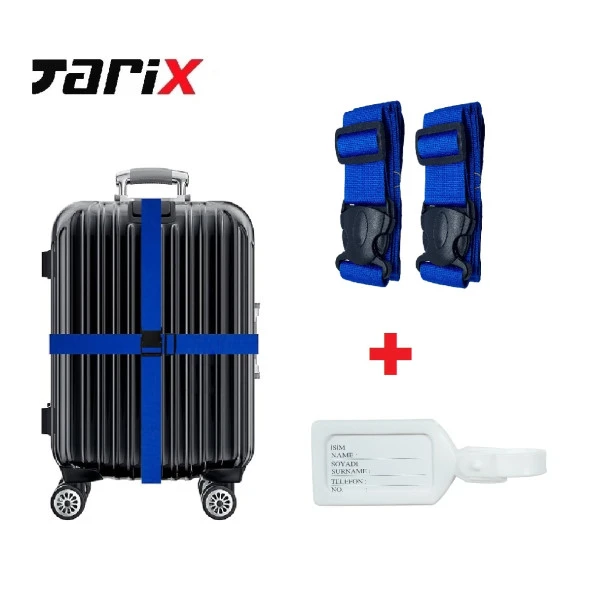 tarix 2 adet Mavi Valiz kemeri + 1 adet Beyaz valiz etiketi ürün görseli 1