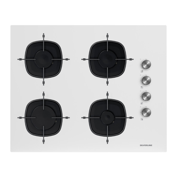 Silverline CS5665W01 Beyaz Cam Ankastre Ocak 65 cm ürün görseli 1