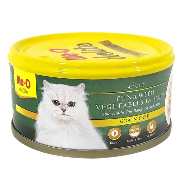 Me-O Delite Ton Balıklı Sebzeli Tahılsız Kedi Konservesi 80 Gr ürün görseli 1