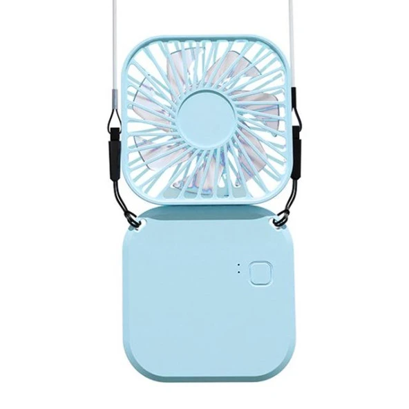 Torima F-05 Mini Fan Tutmalı Şarjlı 3 Kademeli Vantilatör Klima Soğutucu Fan Mavi ürün görseli 1