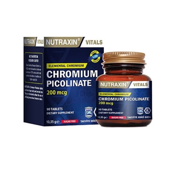 Nutraxin Chromium Picolinate 200 mcg 90 Tablet ürün görseli 1