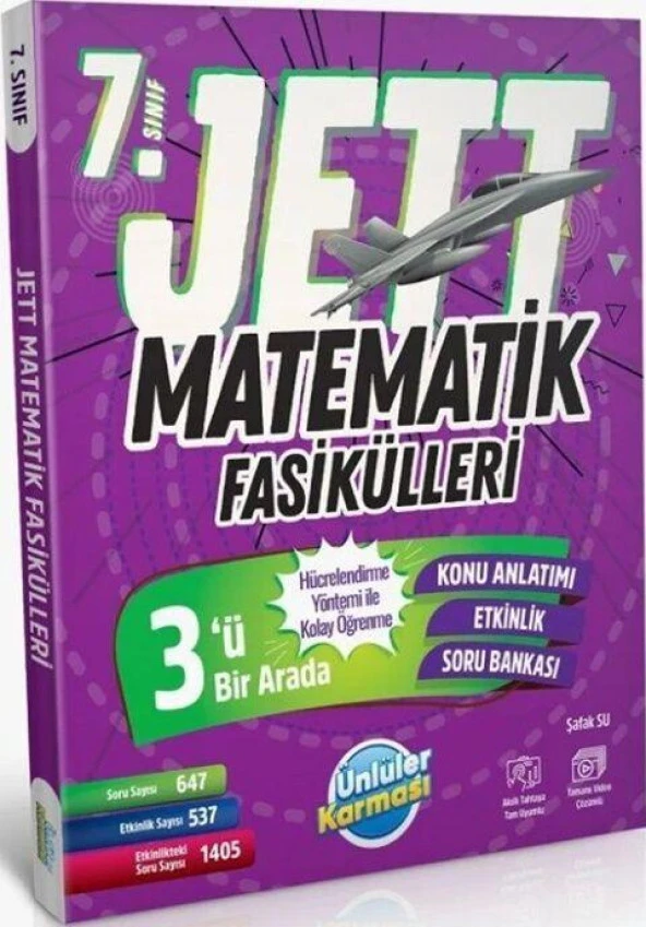 7. Sınıf Matematik JETT Soru Fasikülleri Ünlüler Yayınları ürün görseli 1
