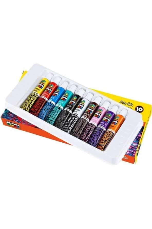 Nova Color Akrilik Boya 10lu Takım Tüp 7gr ürün görseli 1
