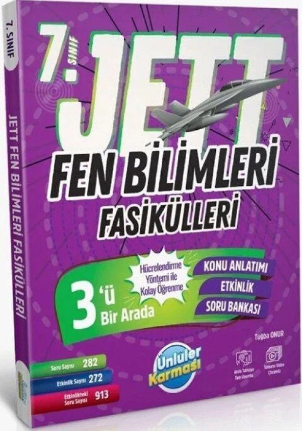 7. Sınıf Fen Bilimleri JETT Soru Fasikülleri Ünlüler Yayınları ürün görseli 1