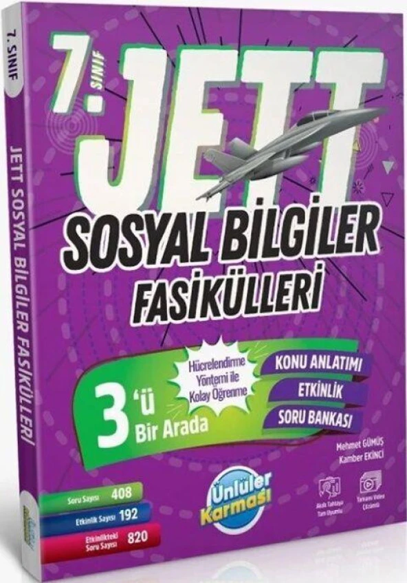 7. Sınıf Sosyal Bilgiler JETT Soru Fasikülleri Ünlüler Yayınları ürün görseli 1