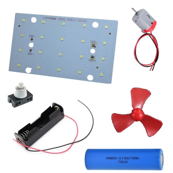 Led Panel Motor Pervane Elektrik Deney Seti - Öğrenci Elektrik Devresi - Resim 2