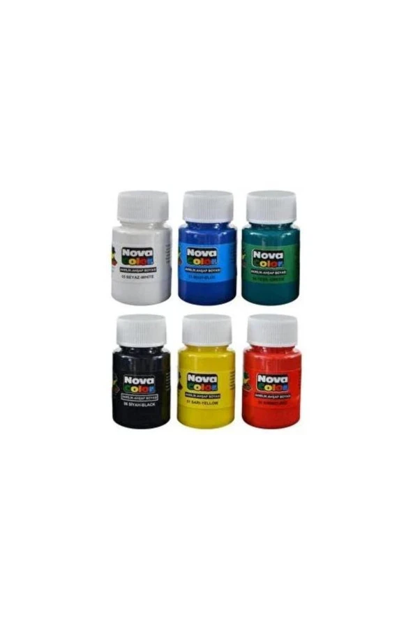 Nova Color Akrilik Boya Şişe 6 Li 17ml ürün görseli 1