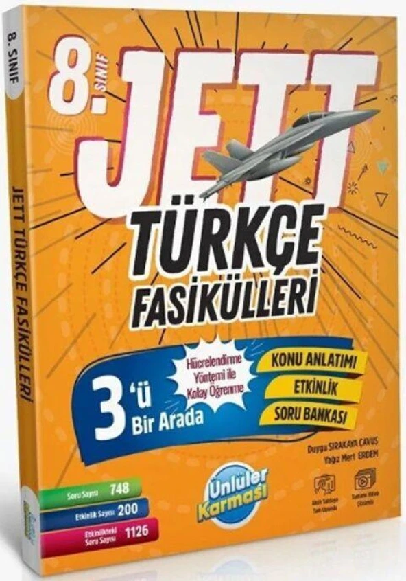 8. Sınıf Türkçe JETT Soru Fasikülleri Ünlüler Karması ürün görseli 1