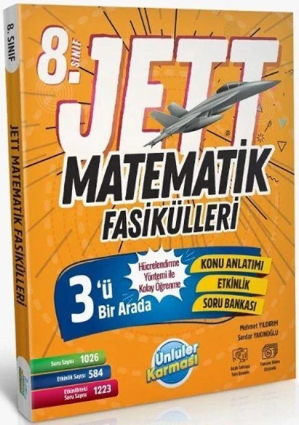 8. Sınıf Matematik JETT Soru Fasikülleri Ünlüler Karması ürün görseli 1