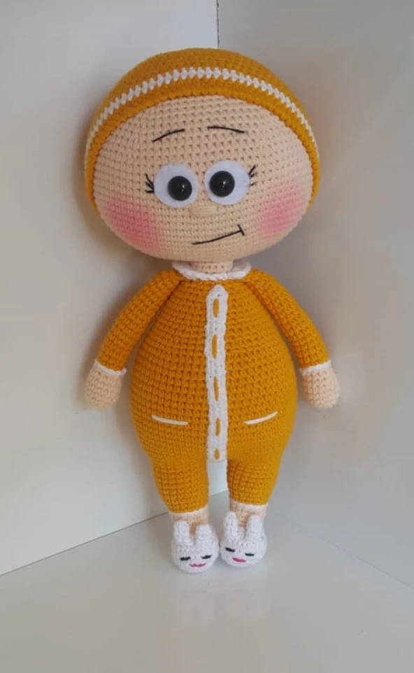 Sarı Uykucu Bonnie Amigurumi Organik Oyuncak ürün görseli 1