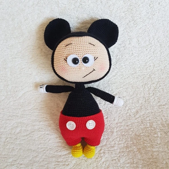 Mickey Mouse Bonnie Amigurumi Organik Oyuncak ürün görseli 1
