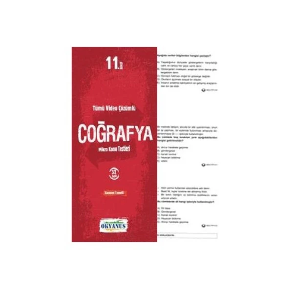 Okyanus Yayınları 11. Sınıf Coğrafya Yaprak Test ürün görseli 1
