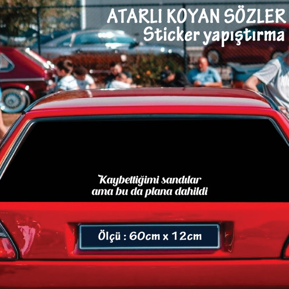 kaybettiğimi sandılar atarlı ukala türkçe şarkı anlamlı sözler - cam yazıları sticker etiket yapıştırma ürün görseli 1