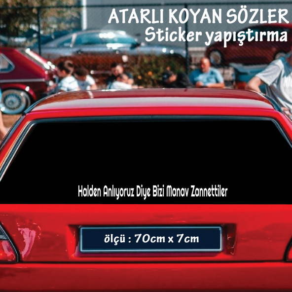 halden anlıyoruz atarlı ukala türkçe şarkı anlamlı sözler - cam yazıları sticker etiket yapıştırma ürün görseli 1