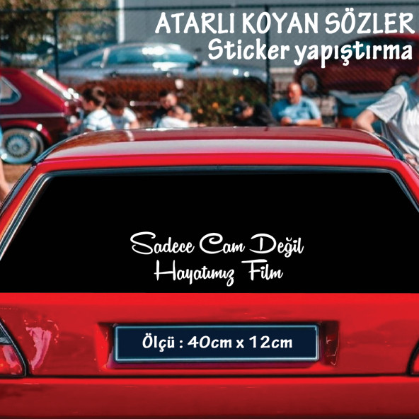 hayatımız film atarlı ukala türkçe şarkı anlamlı sözler - cam yazıları sticker etiket yapıştırma ürün görseli 1
