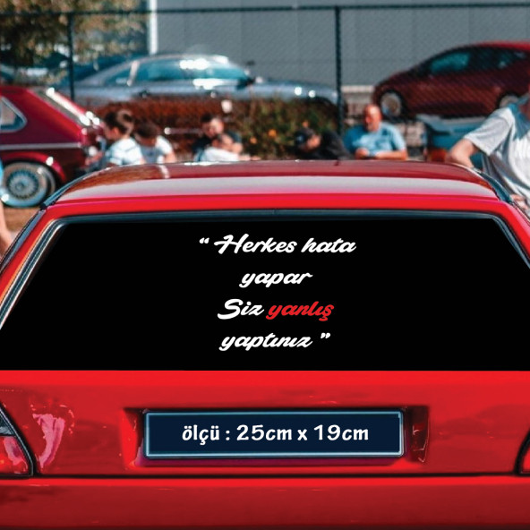 herkes hata yapar atarlı ukala türkçe şarkı anlamlı sözler - cam yazıları sticker etiket yapıştırma ürün görseli 1