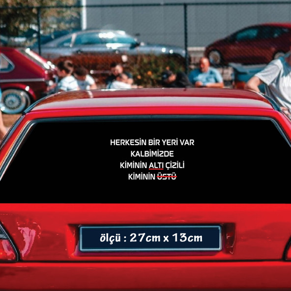 herkesin bir yeri var atarlı ukala türkçe şarkı anlamlı sözler - cam yazıları sticker etiket yapıştırma ürün görseli 1