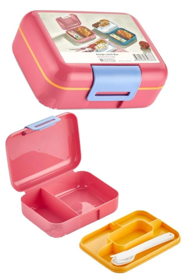 Beslenme Kutusu Pembe 1 Adet Vagon Çift Katlı Yemek Saklama Kabı Öğrenci ve Okul İçin İdeal Ergonomik Tasarım ürün görseli 1