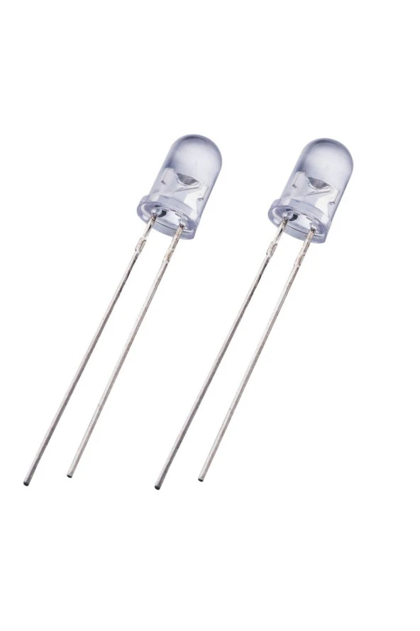 5mm Led Şeffaf Mavi 10 Adet - Resim 2