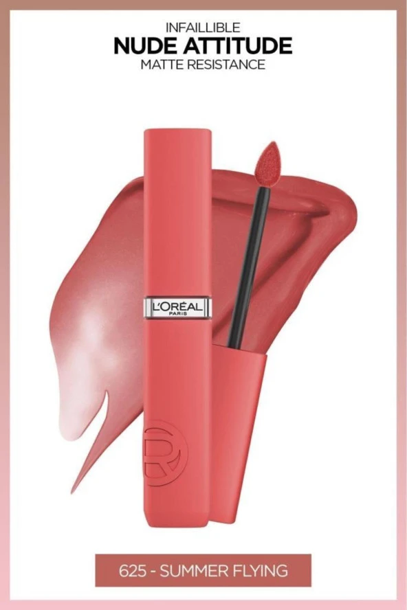 L'oreal Paris Infaillible Matte Resistance Likit Mat Ruj - 625 Summer Flying ürün görseli 1