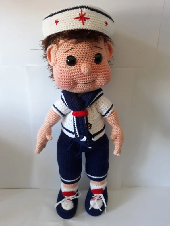 Denizci Bebek Amigurumi Organik Oyuncak ürün görseli 1
