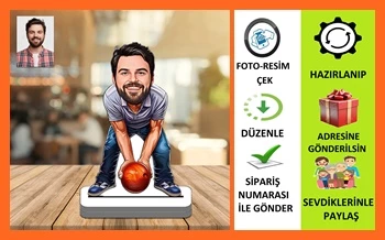 Bowling Karikatür Biblo,Sevgiliye Hediye,Doğum Günü Hediyesi ürün görseli 1