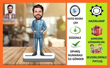 Doktor2 Karikatür Biblo,Sevgiliye Hediye,Doğum Günü Hediyesi ürün görseli 1