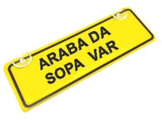 Arabada Sopa Var Sök-Tak Pratik yeni nesil Sarı Dekor Plaka ürün görseli 1