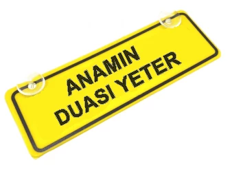 Anamın Duası Yeter Sök-Tak Pratik yeni nesil Sarı Dekor Plaka ürün görseli 1