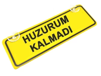 Huzurum Kalmadı Sök-Tak Pratik yeni nesil Sarı Dekor Plaka ürün görseli 1