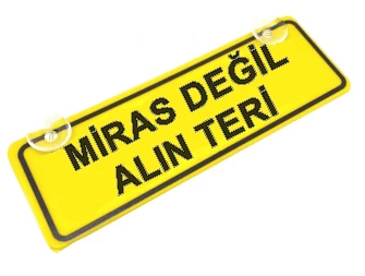 Miras Değil Alın Teri Sök-Tak Pratik yeni nesil Sarı Dekor Plaka ürün görseli 1