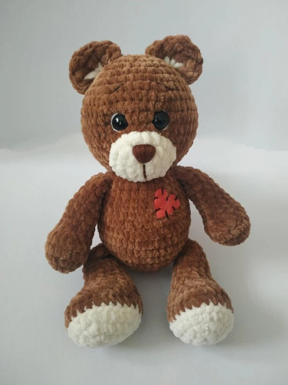 Aşık Ayıcık Uyku Arkadaşı Amigurumi Organik Oyuncak ürün görseli 1