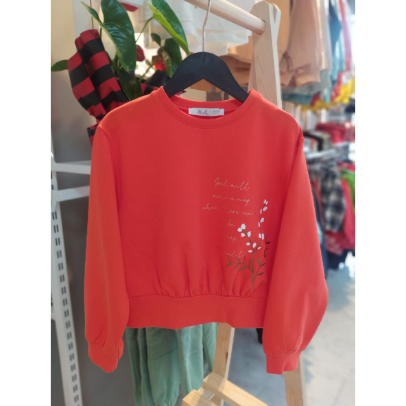 NK Kids kız çocuk crop sweat ürün görseli 1