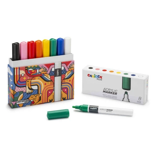 Carioca Plus Akrilik Marker 8'li ürün görseli 1