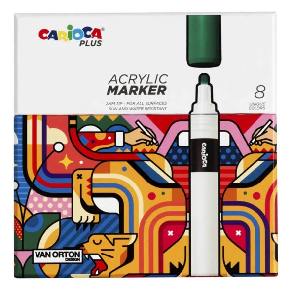 Carioca Plus Akrilik Marker 8'li - Resim 3