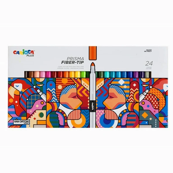Carioca Plus Prisma Fiber Uçlu Keçeli Boya Kalemi 24'lü ürün görseli 1