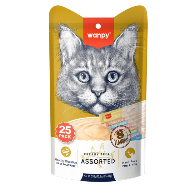Wanpy Creamy Kedi Ödülü Karışık Paket 25li ürün görseli 1
