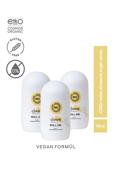 3'lü Fırsat Paketi - Doğal Roll On Unisex Ter Kokusu Önleyici (50ML) Pka002 ürün görseli 1