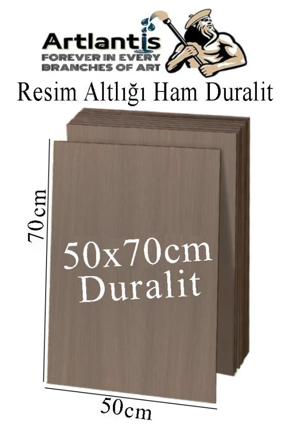 Resim Altlığı Duralit 50x70 cm 1 Adet Ham Mdf Çok Amaçlı Kullanım 3 mm Kalınlığında Durolit ürün görseli 1