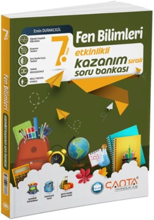 7. Sınıf Fen Bilimleri Etkinlikli Kazanım Soru Bankası Çanta Yayınları ürün görseli 1