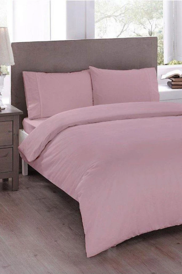 Çeyiz Diyarı Pure Lite Süper King Size Nevresim Seti 230x265 Pudra ürün görseli 1