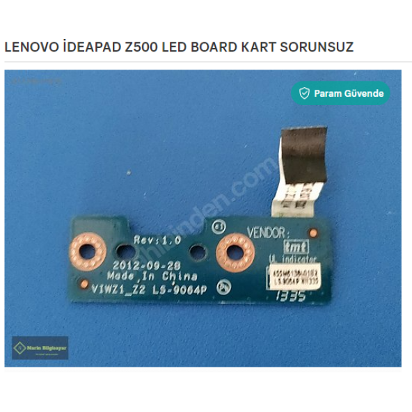 LENOVO İDEAPAD Z500 LED BOARD KART SORUNSUZ ürün görseli 1